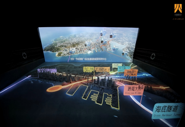 钻石湾城市展馆中信海港城裸立体数字沙盘